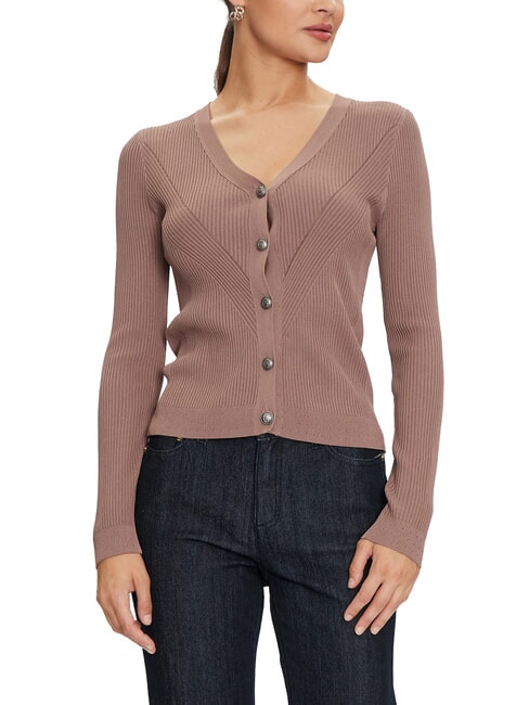 GUESS KAILEY Cardigan cu coaste cu nasturi fier - Pulovere pentru femei