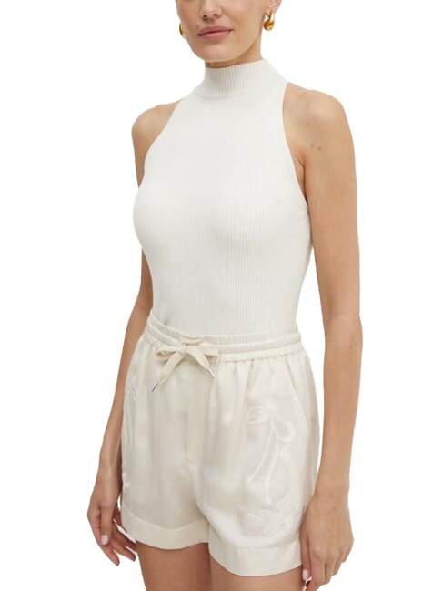 GUESS BLAIR Tricou cu Halterneck cremwhi - tricou