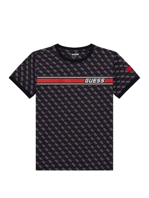 GUESS KIDS Tricou cu logo 4G peste tot 4g aop jet black - Tricou copil