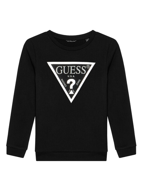 GUESS CORE KIDS Hanorac cu imprimeu logo triunghi negru jet cu îngheț g - Hanorac pentru bebeluși