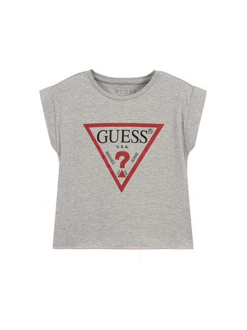 GUESS CORE KIDS Tricou decupat cu imprimeu gri deschis deschis m - Tricou copil