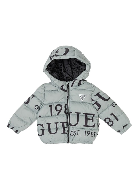 GUESS KIDS Jachetă cu glugă cu sigla St balsam verde - Jachete pentru copii