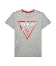 GUESS KIDS Tricou din bumbac cu imprimeu triunghi - Tricou copil