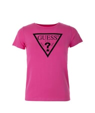 GUESS KIDS Tricou cu imprimeu logo triunghi excursie roz - Tricou copil - 1