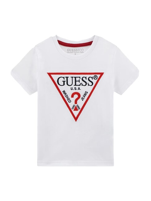 GUESS KIDS Tricou cu imprimeu iconic alb purpuriu - Tricou copil