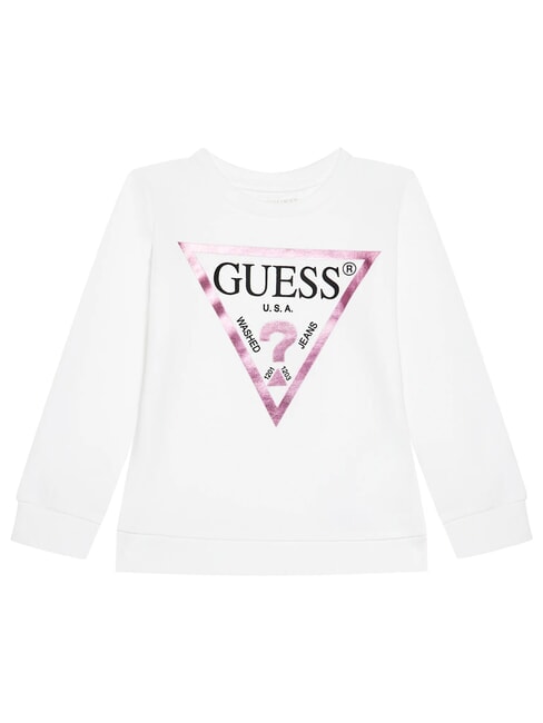 GUESS CORE KIDS Hanorac cu gât crew cu imprimeu alb adevărat a000 - Hanorac pentru bebeluși