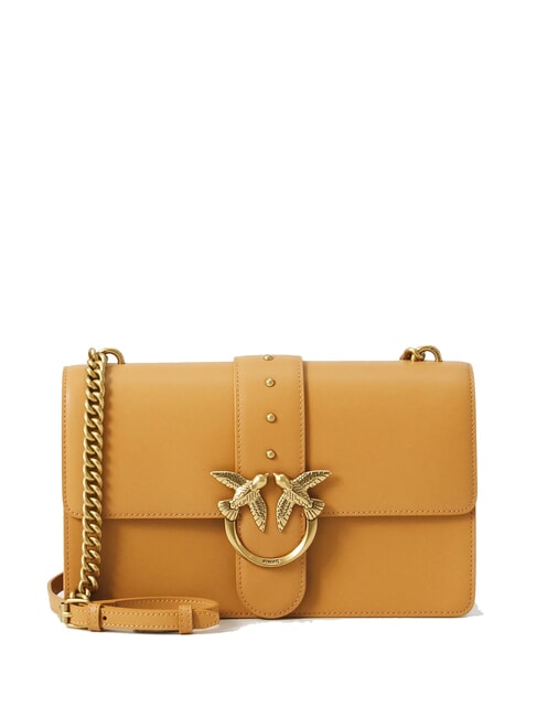 PINKO CLASSIC LOVE BAG O singură geantă nugat-aur antic - Genți femei