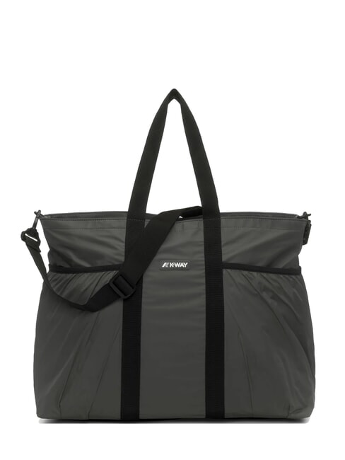 KWAY SAINT MALO Geantă de cumpărături de plajă maxi cu 3 casete de creioane verde negricios - Genți femei