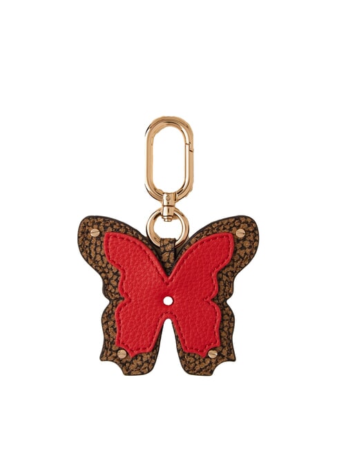 BORBONESE KEYRING Farfalla Breloc op natural / roșu coral - Portchei