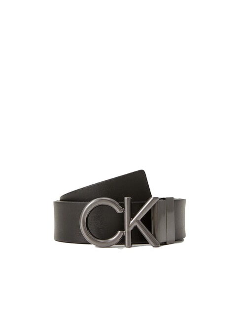 CALVIN KLEIN CK METAL BOMBE MONO Centura reversibila si reglabila ck negru neted/mono clasic - Curele