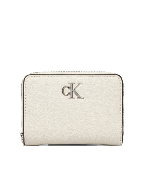 CALVIN KLEIN MINIMAL MONOGRAM Portofel mediu mesteacăn argintiu - Portofele femei