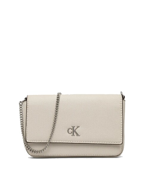 CALVIN KLEIN MINIMAL MONOGRAM Mini geanta de umar mesteacăn argintiu - Genți femei