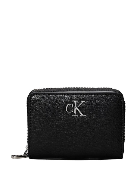 CALVIN KLEIN MINIMAL MONOGRAM Portofel mediu pe negru - Portofele femei