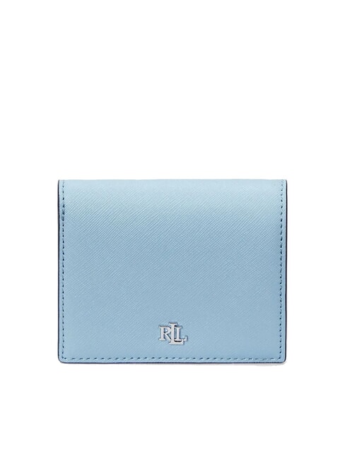 RALPH LAUREN COMPACT Portofel mic din piele albastru cerul - Portofele femei