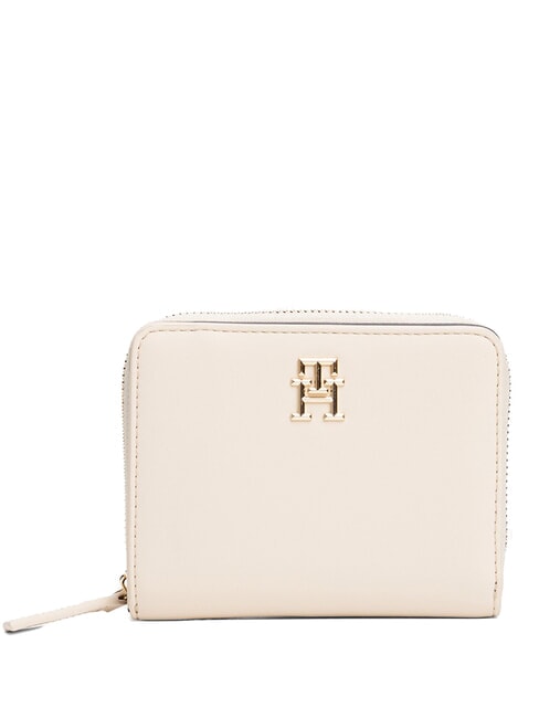 TOMMY HILFIGER TH LOGOTAPE Portofel mediu cu fermoar trestie de zahăr - Portofele femei