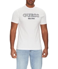 GUESS SS CN LOGO Tricou din bumbac alb purpuriu - tricou - 1