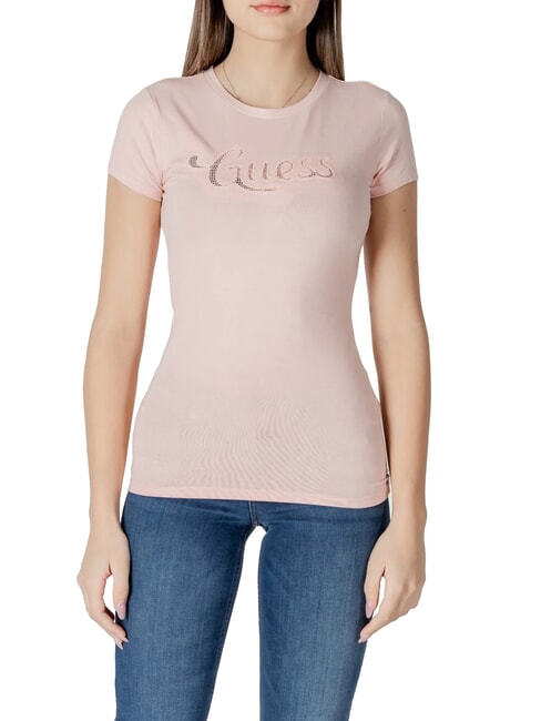 GUESS SS DOT LOGO R3  Tricou cu maneca scurta perla roz - tricou