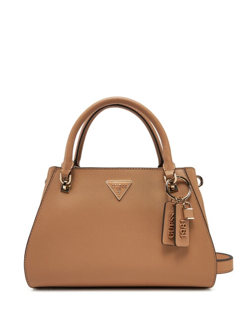 GUESS NOELLE Geantă de mână cu imprimeu Saffiano BEIGE - Genți femei
