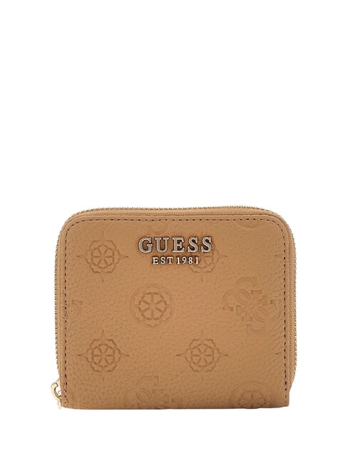GUESS CRESIDIA  Portofel mini cu fermoar BEIGE - Portofele femei
