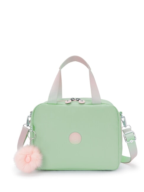 KIPLING MIYO Geantă de prânz cu curea de umăr verde moale metalizat - Saci și accesorii pentru copii