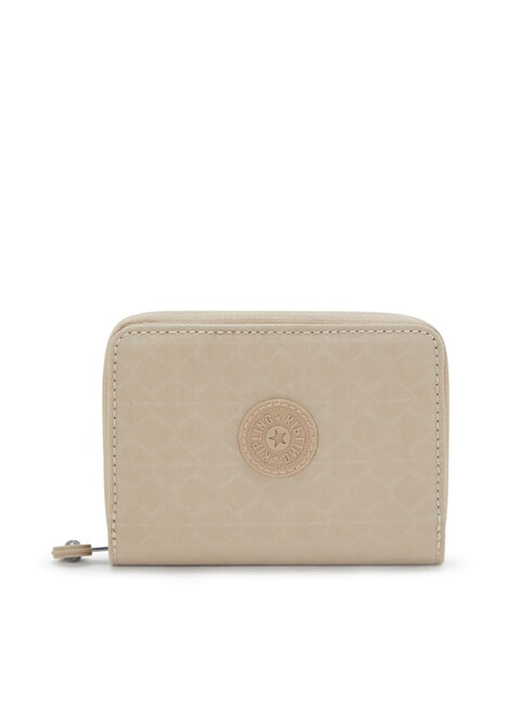 KIPLING MONEY LOVE Portofel mediu semnătură bej în relief - Portofele femei