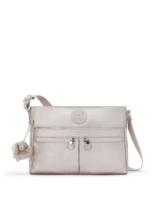 KIPLING NEW ANGIE Geantă de umăr cu mai multe buzunare metalglow - Genți femei
