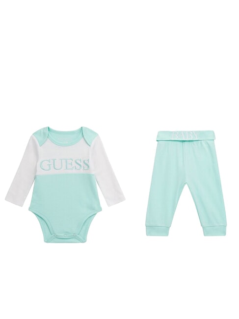 GUESS KIDS Set body si pantaloni briză acvatică - Salopete și ținute pentru bebeluși