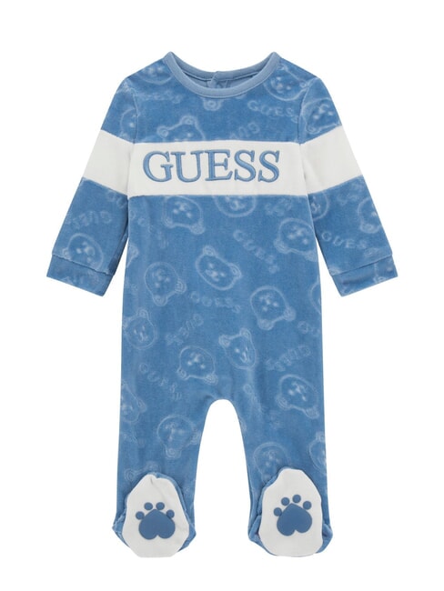 GUESS KIDS Salopetă de chenille pentru nou-născut spălare cu stele - Salopete și ținute pentru bebeluși