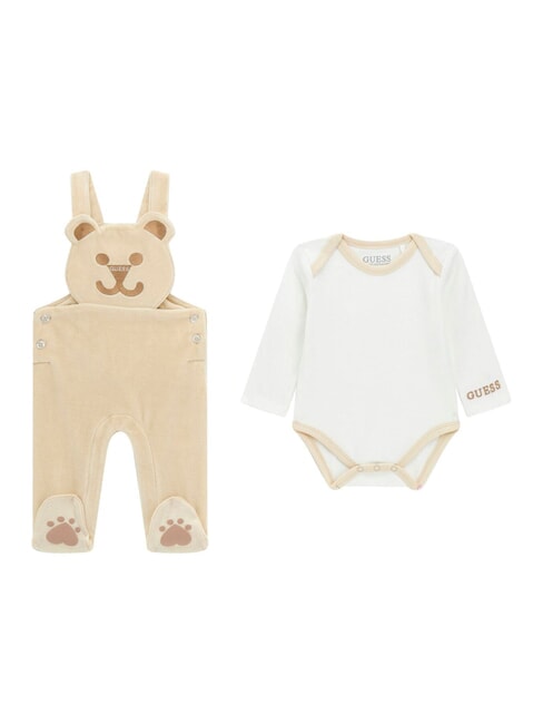 GUESS KIDS Set body și salopetă sare albă - Salopete și ținute pentru bebeluși