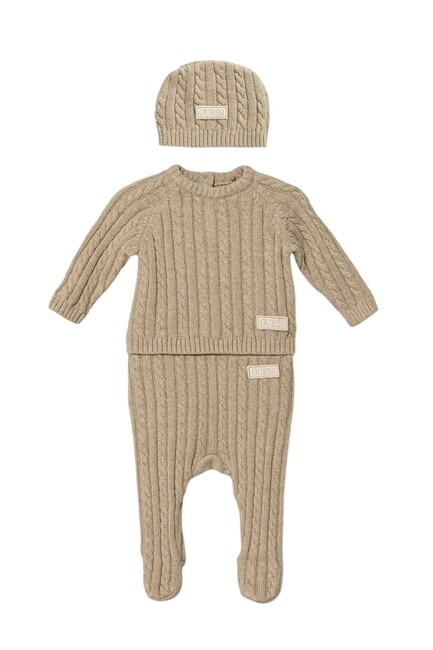 GUESS KIDS Set hanorac, pantaloni și pălărie piatra de pasadena - Salopete și ținute pentru bebeluși