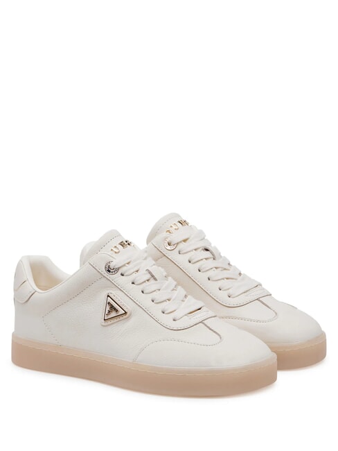 GUESS JAZLIE Tenisi din piele fildeș - Pantofi femei