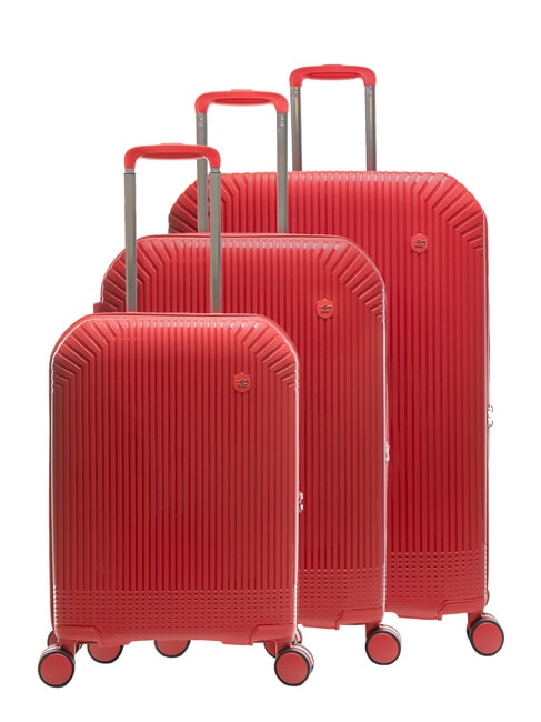LESAC LIGHT POP 2 Set 3 carucioare: cabina, extensibil mediu si mare jujube roșie - Set trolere