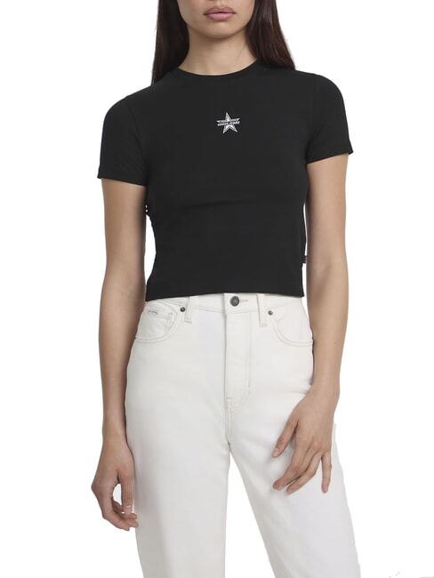 GUESS JEANS SS CN EMB STAR  tricouri jetbla - tricou