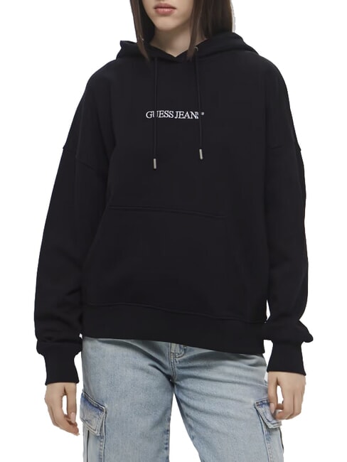 GUESS JEANS EMBRO Hanorac cu gluga jetbla - Hanorace pentru femei