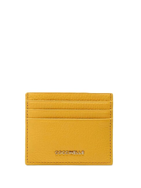 COCCINELLE METALLIC SOFT  Suport plat pentru card din piele însorită - Portofele femei