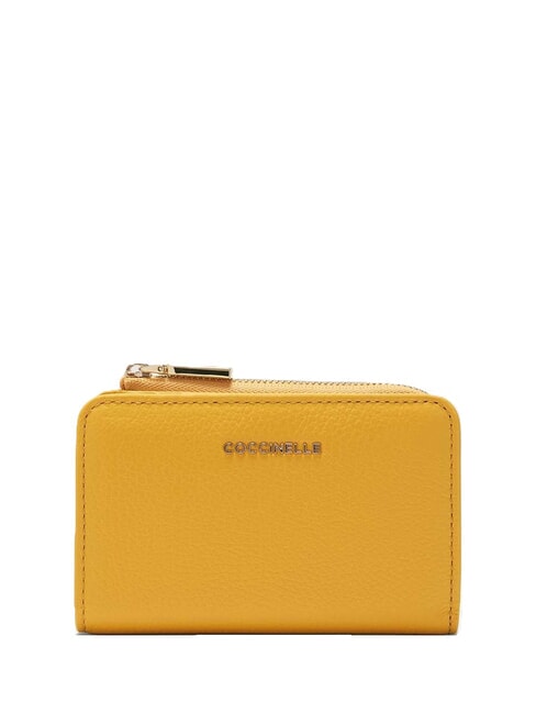 COCCINELLE METALLIC SOFT Portofel mic din piele însorită - Portofele femei