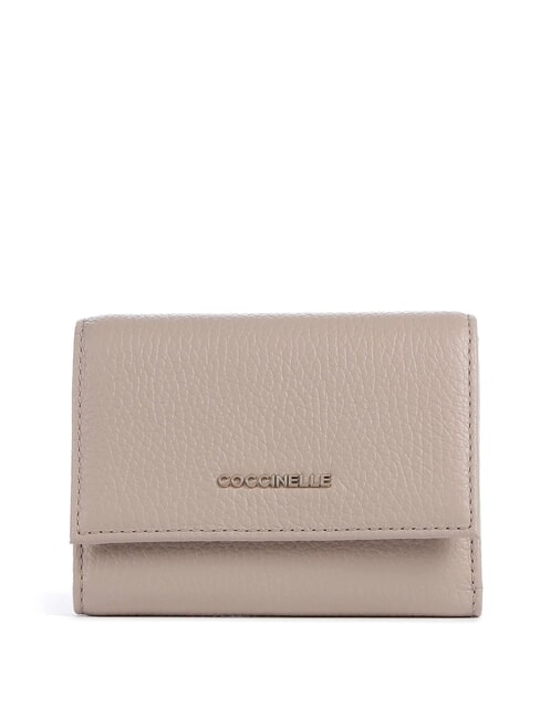 COCCINELLE METALLIC SOFT  Portofel mic din piele rozete - Portofele femei