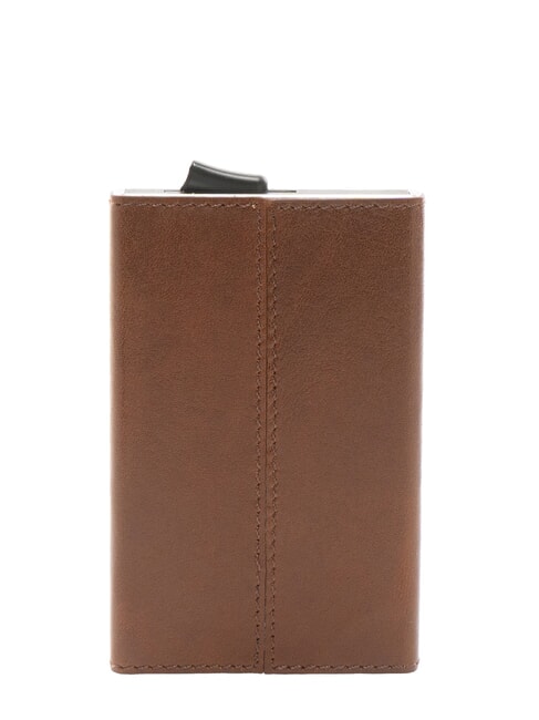 THE BRIDGE STORY Suport card din piele maro 14/ruteniu paladiu - Portofele bărbați