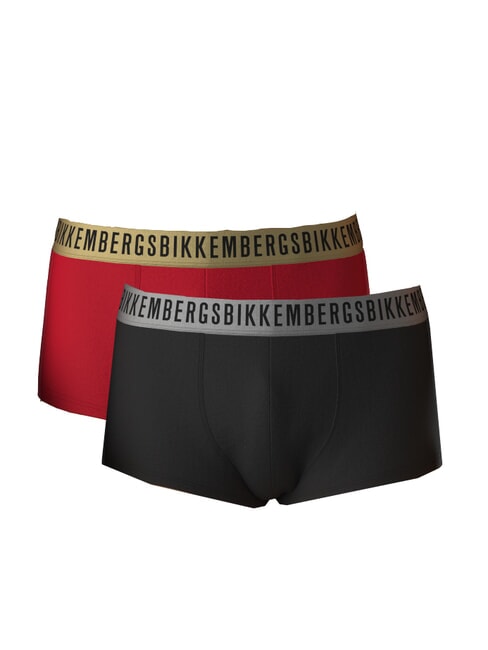 BIKKEMBERGS TRUNK 2 boxeri roșu/negru - Slip pentru bărbați