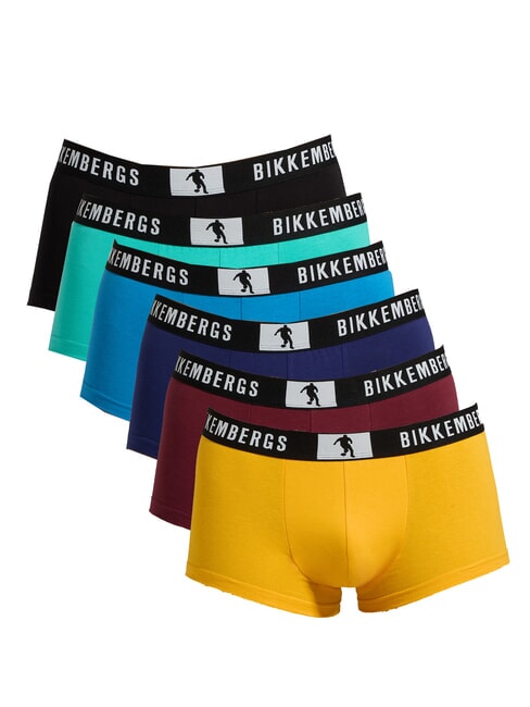 BIKKEMBERGS NEW PUPINO TRUNK 6 boxeri multicolor - Slip pentru bărbați