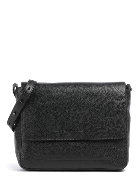 MANDARINA DUCK MELLOW LEATHER Geanta de umar din piele cu clapa negru - Genți femei