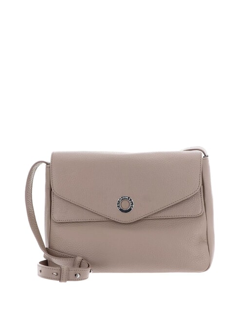 MANDARINA DUCK MELLOW LEATHER Geanta din piele cu clapa taupe cald - Genți femei