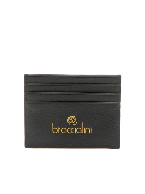 BRACCIALINI BASIC Suport card de credit din piele negru - Portofele femei