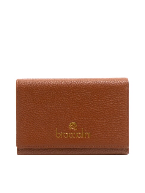 BRACCIALINI BASIC Portofel mediu din piele maro - Portofele femei