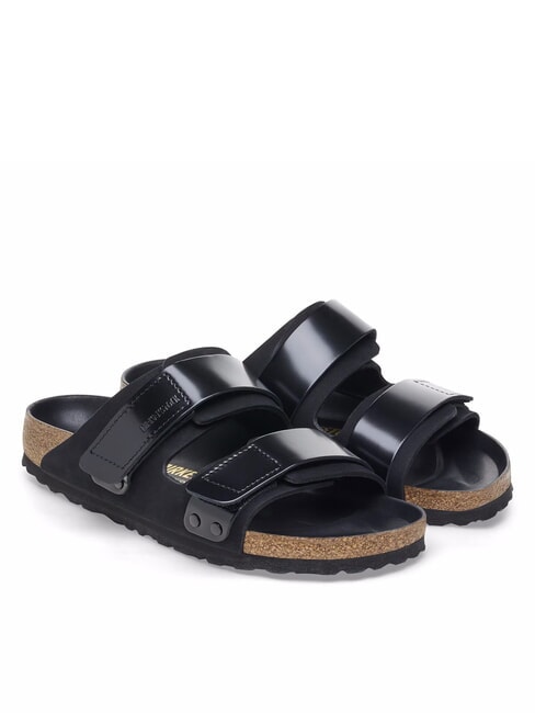 BIRKENSTOCK UJI Sandale papuci din piele negru - Pantofi femei