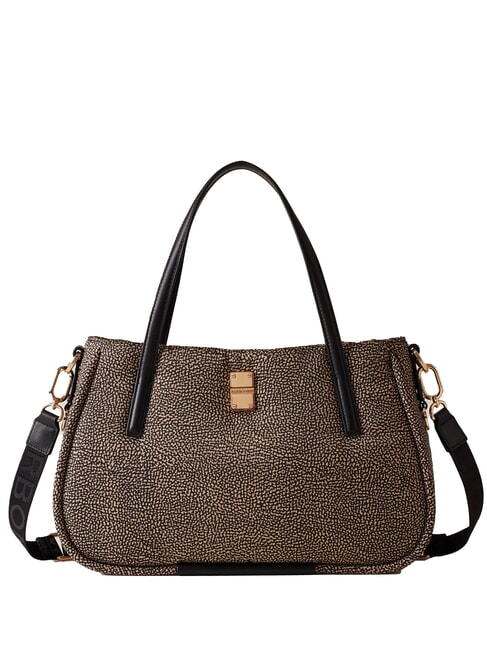 BORBONESE CAHIER  Shopper de umar, cu curea de umar OP / NATURAL / NEGRU - Genți femei