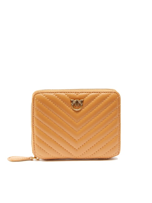 PINKO TAYLOR Quilted Portofel cu fermoar nugat-aur antic - Portofele femei