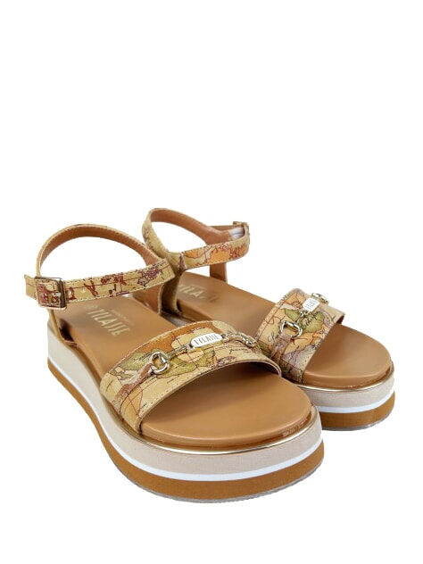 ALVIERO MARTINI PRIMA CLASSE GEO  Sandale cu pană NATURAL - Pantofi femei