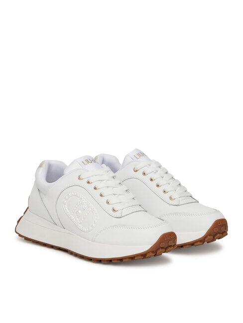 LIUJO LOLO 17 Adidași din piele cu logo perlat alb - Pantofi femei