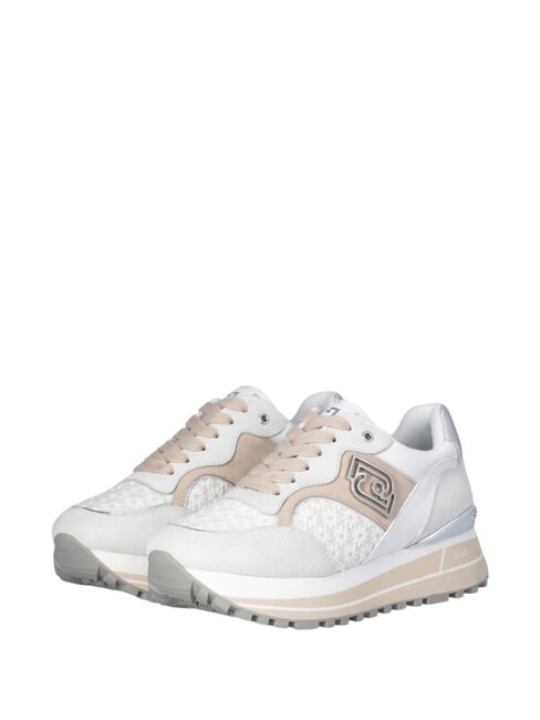 LIUJO MAXI WONDER 73 Adidași cu inserții florale aproape alb - Pantofi femei